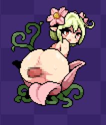  1girl alraune animated animated_gif anus ass bluelab censored green_hair huge_ass lowres milkyquest pixel_art plant_girl thick_thighs thighs wide_hips  rating:Explicit score:160 user:Deqa