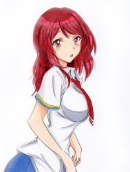  1girl amami_youko ame-iro_cocoa_side_g highres matching_hair/eyes red_eyes red_hair solo tagme  rating:Questionable score:1 user:kamizawa