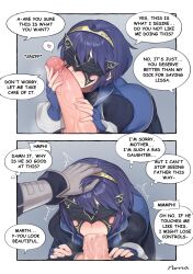  1boy 1girl absurdres ass blue_hair chrom_(fire_emblem) deepthroat erection father_and_daughter fellatio fingerless_gloves fire_emblem fire_emblem_awakening gloves hand_on_another&#039;s_head hetero highres incest irrumatio large_penis licking licking_penis lucina_(fire_emblem) marth_(fire_emblem_awakening) mask nintendo norza oral penis reverse_trap short_hair solo_focus tiara  rating:Explicit score:332 user:danbooru