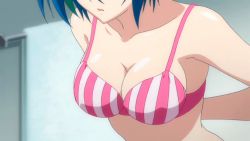 10s 1girl animated animated_gif blue_hair bouncing_breasts bra breasts head_out_of_frame high_school_dxd large_breasts nipples screencap short_hair solo underwear undressing xenovia_quarta rating:Questionable score:151 user:arutos