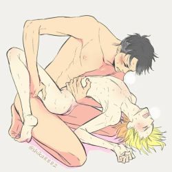 2boys age_difference anal arched_back artist_request blonde_hair kneeling male_penetrated multiple_boys otabek_altin sex tagme yaoi yuri!!!_on_ice yuri_plisetsky  rating:Explicit score:47 user:westlandevil
