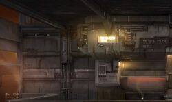  artist_name bar_(place) brown_theme commentary company_name concept_art copyright_name counter eve_online georg_hilmarsson glowing highres indoors logo minmatar_republic_(eve_online) no_humans official_art realistic rust science_fiction smoke spacecraft_interior 