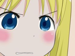 1girl ana_coppola blonde_hair blue_eyes blush child face female_focus gununu_(meme) ichigo_mashimaro meme solo vector_trace rating:Sensitive score:8 user:danbooru