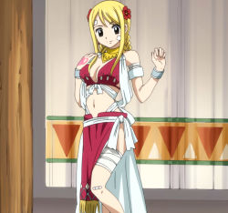  1girl blonde_hair breasts fairy_tail large_breasts lucy_heartfilia screencap solo stitched third-party_edit  rating:Sensitive score:36 user:Boopaloopa