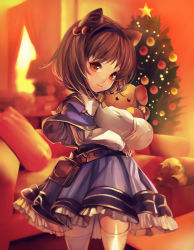10s 1girl animal_ears belt breasts brown_eyes brown_hair cat_ears christmas christmas_tree closed_mouth cowboy_shot draph dress from_behind granblue_fantasy highres holding hug indoors large_breasts long_sleeves looking_back matching_hair/eyes no_tail short_hair smile solo standing star_(symbol) stuffed_animal stuffed_toy tahnya thighhighs white_thighhighs yaia_(granblue_fantasy) zettai_ryouiki rating:Sensitive score:31 user:Domestic_Importer