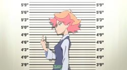  amanda_o&#039;neill green_eyes highres little_witch_academia middle_finger mugshot red_hair tagme trigger_(company) uncensored  rating:Sensitive score:24 user:Crabby_