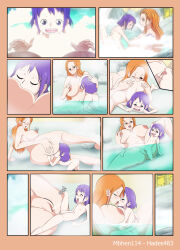  absurdres age_difference anus blue_hair blush breast_sucking breasts comic cunnilingus female_ejaculation hades483 highres kiss kurozumi_tama large_breasts licking_nipple loli long_hair mbhen114 nami_(one_piece) nipple_stimulation nipples one_piece onee-loli onsen oral orange_hair outdoors pussy size_difference tongue tribadism yuri  rating:Explicit score:59 user:VHSephi