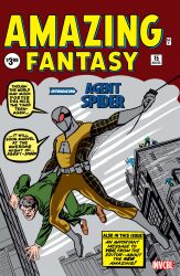  2boys 5others agent_spider belt bodysuit character_name comic_cover commentary dated english_commentary english_text grey_footwear highres invincible_(series) male_focus marvel mask multiple_boys multiple_others parody price_tag retro_artstyle silk sky skyline speech_bubble spider_web superhero_costume title_page transgoofball utility_belt western_comics_(style) 
