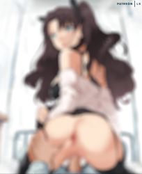 1boy 1girl animated anus aqua_eyes ass ass_grab bed black_bra black_hair black_skirt black_thighhighs bouncing_ass bouncing_breasts bra breasts clothed_sex clothes_lift cum cum_in_pussy fate_(series) garter_straps hair_ribbon hetero hews highres hybrid_animation large_breasts lk_(lk00) long_hair looking_at_viewer looking_back open_mouth penis pov pussy reverse_cowgirl_position ribbon sex sex_from_behind shirt skirt skirt_lift sound straddling tagme thighhighs tohsaka_rin two_side_up uncensored underwear vaginal video white_shirt rating:Explicit score:1991 user:Liberius1
