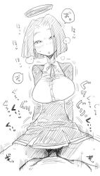 1girl ahegao blush breasts dress greyscale halo kantai_collection mechanical_halo monochrome noumiso open_mouth penis sex short_hair sketch solo_focus tatsuta_(kancolle) uncensored rating:Explicit score:18 user:danbooru