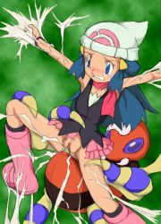  00s 1boy 1girl ariados armpits artist_request bare_arms bare_shoulders bdsm bestiality black_shirt blue_hair blush boots bug clenched_teeth clothed_sex creatures_(company) crying crying_with_eyes_open dawn_(pokemon) food fruit game_freak gen_2_pokemon half_updo held_up hetero loli long_hair melon miniskirt monster nintendo no_panties pink_footwear pink_skirt pokemon pokemon_(anime) pokemon_(creature) pokemon_dppt pokephilia pussy rape restrained reverse_cowgirl_position sex sex_from_behind shirt silk skirt sleeveless sleeveless_shirt socks spider spider_web spread_legs straddling tears teeth torn_clothes torn_skirt uncensored vaginal  rating:Explicit score:126 user:asahinta