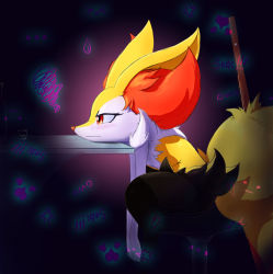  ... 1girl alcohol anger_vein animal_ear_fluff animal_ears animal_nose artist_name black_fur blush body_fur bottle braixen censored censored_text chair closed_mouth creatures_(company) cup dark dated drink drinking_glass english_text eryz female_focus flat_chest fox_ears fox_girl fox_tail from_side furry furry_female game_freak gen_6_pokemon gradient_background heart highres leaning_forward nintendo pokemon pokemon_(creature) profanity profile purple_background shot_glass sideways_mouth signature sitting snout solo squiggle stick sweatdrop table tail tired white_fur yellow_fur  rating:Sensitive score:7 user:AngryZapdos