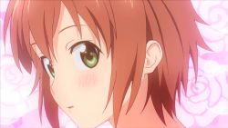 1girl animated animated_gif blush brown_hair gender_request genderswap green_eyes maken-ki! ooyama_takeko ooyama_takeru solo takami_akio rating:Sensitive score:12 user:misterjohneggman