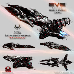  3d alabandes angel_cartel_(eve_online) artist_name battleship_(eve_online) cannon character_sheet commentary concept_art copyright_name dated emblem eve_online flying glint glowing highres logo military_vehicle multiple_views no_humans original pirate_faction_(eve_online) science_fiction spacecraft thrusters turret vehicle_focus  rating:General score:1 user:danbooru