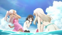 4girls animated animated_gif beach bikini chloe_von_einzbern fate/kaleid_liner_prisma_illya fate_(series) illyasviel_von_einzbern katsura_mimi miyu_edelfelt multiple_girls ocean swimsuit rating:Sensitive score:25 user:lkuroi