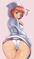 1990s_(style) 1girl ^^^ ass ass_focus bent_over blush cowboy_shot final_fantasy final_fantasy_v from_behind green_eyes hip_focus hood hoodie huge_ass lenna_charlotte_tycoon looking_back nagase_haruhito nose_blush open_mouth panties pantyshot pink_background pink_hair red_hair retro_artstyle shiny_skin simple_background solo thigh_gap thighs underwear upskirt white_mage_(final_fantasy) white_panties wide_hips rating:Questionable score:150 user:danbooru