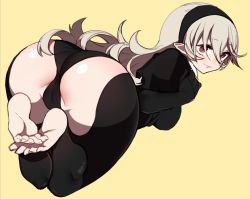  10s 1girl 2017 ass ass_cutout barefoot blush breasts cameltoe clothing_cutout corrin_(female)_(fire_emblem) corrin_(fire_emblem) feet fire_emblem fire_emblem_fates hair_between_eyes hairband hip_focus huge_ass legs long_hair medium_breasts negiwo nintendo red_eyes shiny_skin sidelocks silver_hair smile soles thick_thighs thighs third-party_edit toes wavy_hair wide_hips  rating:Questionable score:85 user:Ashera