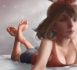  artist_request barefoot creatures_(company) feet game_freak highres may_(pokemon) nintendo pokemon pokemon_oras soles source_request tagme toes  rating:Questionable score:60 user:bobertson
