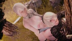  1futa 1girl 2b_(nier:automata) 3d against_tree animated ass ass_shake asymmetrical_hair black_hairband blackjrxiii blue_eyes bouncing_ass bouncing_breasts breasts breasts_out chloeangelva closed_eyes clothed_female_nude_female clothes cum cum_in_pussy cum_string doggystyle ejaculation erection flower from_above from_behind full-package_futanari futa_with_female futanari gloves gothic_fashion grass hair_flower hair_ornament hairband highres huge_ass huge_filesize kaine_(nier) katana large_areolae large_breasts large_penis leaning leaning_forward mazuna moaning nature nier:automata nier_(series) nipples no_bra nude open_mouth orgasm outdoors outdoors_sex pale_skin parted_lips partially_undressed penis profanity pumping rolling_eyes sex sex_from_behind short_hair silk sound standing standing_sex sword tagme teeth testicles theboobedone thick_thighs thigh_strap thighhighs thighs tree tree_shade uncensored video voice_actor weapon white_hair  rating:Explicit score:291 user:ArtAboveAll