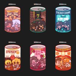  6+boys 6+girls absurdres ahoge baozi black_eyes black_hair blonde_hair blue_eyes brown_hair can canned_coffee canned_food canned_soup closed_eyes coffee coffee_beans dante_(limbus_company) don_quixote_(project_moon) drink_can faust_(project_moon) food glasses gostcat gregor_(project_moon) half_updo heathcliff_(project_moon) heterochromia highres hong_lu_(project_moon) ishmael_(project_moon) limbus_company long_hair looking_to_the_side meursault_(project_moon) multiple_boys multiple_girls orange_hair outis_(project_moon) parted_bangs project_moon rodion_(project_moon) ryoshu_(project_moon) sinclair_(project_moon) sitting very_long_hair white_hair yellow_eyes yi_sang_(project_moon) 
