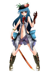  1girl alternate_costume aoshima bare_shoulders cleft_of_venus female_focus full_body highres hinanawi_tenshi pussy see-through simple_background solo touhou white_background  rating:Explicit score:8 user:Bluebeholder