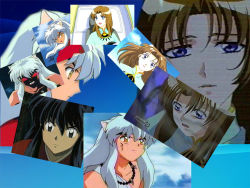  1boy 1girl :d :o animal_ears bandages beads black_eyes black_hair blood blood_on_face blue_background blue_eyes close-up cloud cockpit colored_sclera crossover dark_persona dog_ears evil_smile facial_mark fangs floating_hair gradient_background inuyasha inuyasha_(character) japanese_clothes jewelry jpeg_artifacts long_hair looking_at_viewer looking_back looking_down mushrambo necklace night night_sky open_mouth orange_eyes outdoors parted_bangs parted_lips rain red_sclera ribbon shindou_yakumo sidelocks sitting sky smile topless_male turtleneck wallpaper watermark wet wet_hair white_hair yellow_eyes  rating:Sensitive score:5 user:JJAPrice15