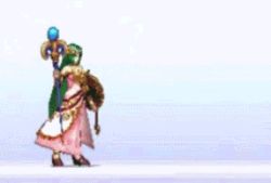  1girl animated animated_gif green_hair jewelry kid_icarus long_hair lots_of_jewelry lowres nintendo palutena pole_dancing solo staff super_smash_bros. thighhighs very_long_hair  rating:Sensitive score:26 user:mrstack345