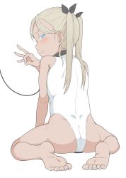  1girl anal anal_object_insertion animated ass back bare_legs bare_shoulders barefoot blinking blonde_hair blue_eyes blush collar dildo dildo_riding earrings feet from_behind hair_ribbon jewelry leash leotard loli long_hair looking_at_viewer looking_back object_insertion open_mouth original ribbon sex_toy simple_background sitting smile soles solo spread_legs toes twintails ugoira wariza white_background white_leotard zettai_yarumoni  rating:Explicit score:37 user:danbooru