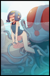 1girl artist_name barefoot bestiality blue_hair blush bottomless closed_eyes creatures_(company) game_freak gen_1_pokemon lana_(pokemon) loli nintendo one-piece_swimsuit open_mouth partially_submerged phinci pokemon pokemon_(creature) pokemon_sm pokephilia pussy rape short_hair swimsuit tentacle_sex tentacles tentacruel uncensored underwater vaginal water  rating:Explicit score:455 user:danbooru