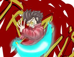  beam_sword glasses jacket no_more_heroes red_background tagme the_dubs travis_touchdown  rating:Sensitive score:1 user:pexota