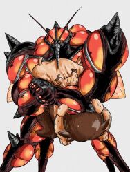  2others animal_focus buzzwole clenched_hands creatures_(company) debudebumetabo fighting forced game_freak gen_7_pokemon gen_8_pokemon greedent humiliation multiple_others muscular nintendo pokemon pokemon_(creature) restrained simple_background size_difference spikes squirrel_tail sweat tail ultra_beast violence 