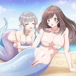  2girls highres mermaid monster_girl multiple_girls tagme  rating:Explicit score:19 user:icez123456
