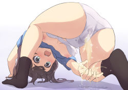 1girl ass bent_over blush breasts cameltoe casual_peeing feet from_behind happy_peeing hayyan loli nipples no_shoes panties peeing peeing_self purposeful_wetting small_breasts socks solo underwear wet wet_clothes wet_panties rating:Explicit score:132 user:borgath_melthius