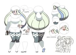  1girl big_hair blue_eyes boots breasts brother_and_sister brothers character_sheet concept_art creatures_(company) earrings family full_body fur_hat game_freak gloves gordie&#039;s_brothers_(pokemon) gordie&#039;s_sister_(pokemon) gordie_(pokemon) green_hair gym_leader hand_on_own_hip hat jewelry large_breasts long_hair long_sleeves looking_at_another looking_at_viewer mature_female melony_(pokemon) mother_and_daughter mother_and_son multicolored_hair multiple_views nail_polish nintendo official_art open_mouth pants pantyhose pantyhose_under_shorts pokemon pokemon_swsh ring scan shorts siblings single_glove smile sweater teeth tongue translation_request white_footwear wide_hips 