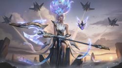  absurdres dress highres janna_(league_of_legends) league_of_legends official_alternate_costume official_art staff_(weapon) tagme  rating:General score:7 user:ahribbet