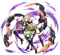  2girls ass bent_over black_footwear blonde_hair braid breasts female_focus fire_emblem fire_emblem_awakening full_body green_hair heels highres kronya_(fire_emblem) loli looking_at_viewer mother_and_daughter multiple_girls nah_(fire_emblem) navel nintendo nowi_(fire_emblem) pantyhose pointy_ears purple_eyes revealing_clothes small_breasts smirk white_background zn4949  rating:Questionable score:30 user:3_headed_hydreigon
