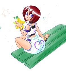  choker diaper kairi_(kingdom_hearts) kingdom_hearts looking_at_viewer looking_back no_panties rfswitched source_request tank_top  rating:Explicit score:17 user:Platinum_Rain