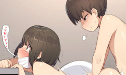  1boy 1girl age_difference bent_over blush brown_eyes brown_hair earrings heart jewelry mask mask_pull mouth_mask onee-shota out-of-frame_censoring pepper0 sex shota shotadom sigh smaller_dominant smile smug spoken_heart surgical_mask sweat tagme teenage_girl_and_younger_boy  rating:Explicit score:1042 user:sixesexis