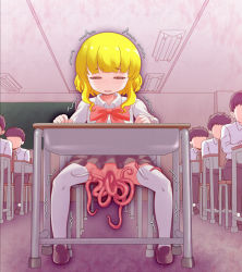  artist_request blonde_hair censored classroom flat_chest interspecies loli monster multiple_boys object_insertion parasite peril school_uniform sitting skirt tagme tentacles vaginal vaginal_object_insertion  rating:Explicit score:111 user:Algonon
