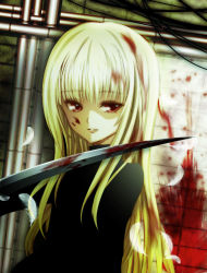  00s black_cat_(series) blonde_hair blood eve_(black_cat) highres sword tagme weapon  rating:Questionable score:12 user:...(°_-).!.