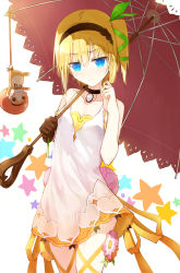 10s 1girl akitaka_(pixiv12739753) asymmetrical_gloves black_hairband black_neckwear blonde_hair blue_eyes breasts brown_gloves cleavage collarbone dress edna_(tales) eyebrows gloves green_ribbon hair_between_eyes hair_ribbon twirling_hair hairband highres holding holding_umbrella one_side_up ribbon short_hair_with_long_locks sidelocks small_breasts solo tales_of_(series) tales_of_zestiria umbrella uneven_gloves yellow_ribbon rating:Sensitive score:13 user:danbooru