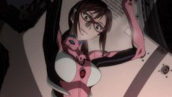  00s 1girl animated animated_gif bouncing_breasts breasts evangelion:_2.0_you_can_(not)_advance glasses lowres makinami_mari_illustrious neon_genesis_evangelion plugsuit rebuild_of_evangelion screencap solo  rating:Questionable score:106 user:12Dragons