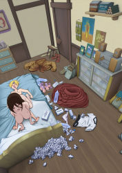 1boy 1girl absurdres age_difference artist_request bed boruto:_naruto_next_generations breasts chair cleavage full_body highres huge_breasts hyuuga_hanabi large_breasts locked_door naruto_(series) nipples nude reverse_cowgirl_position sex sex_from_behind shota straddling tissue_box uzumaki_boruto rating:Explicit score:432 user:Garulpo