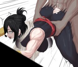  1boy 1girl ahegao boku_no_hero_academia cum cum_in_pussy doggystyle maperbozo muscular muscular_female sex sex_from_behind shimura_nana  rating:Explicit score:55 user:sterilizer1