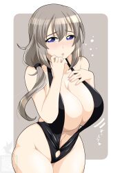  1girl breasts highres huge_breasts long_hair slingshot_swimsuit swimsuit uzaki-chan_wa_asobitai! uzaki_tsuki  rating:General score:13 user:AxlrexKingu