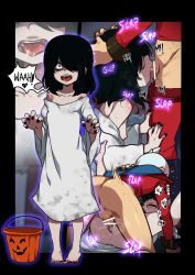  1boy 1girl bar_censor barefoot black_hair black_nails blue_eyes breasts breasts_out brother_and_sister censored claw_pose clothed_sex collarbone cosplay feet feet_up fellatio fingernails hair_over_one_eye halloween halloween_bucket hands_on_another&#039;s_head hetero incest irrumatio jcm2 legs_up lincoln_loud loli looking_at_viewer lucy_loud lying medium_hair motion_lines nail_polish nipples on_back open_mouth oral penis pussy pussy_juice saliva sex shiny_skin siblings small_breasts solo_focus spread_legs standing teeth the_loud_house toenail_polish toenails toes tongue tongue_out vaginal white_hair yamamura_sadako_(cosplay)  rating:Explicit score:837 user:Xalrun