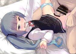 10s 1girl blush brown_eyes censored clothed_female_nude_male clothed_sex dress gigokku grey_hair hair_ribbon hetero kantai_collection kasumi_(kancolle) large_penis loli long_hair looking_at_another lying nude on_back open_mouth panties panties_around_leg penis pinafore_dress pussy remodel_(kantai_collection) ribbon school_uniform sex side_ponytail skirt sleeveless sleeveless_dress solo_focus spread_legs striped_clothes striped_panties suspenders sweat tears trembling underwear vaginal wavy_mouth rating:Explicit score:57 user:danbooru