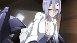  10s 1girl breasts extra_eyes female_focus arthropod_girl large_breasts monster_girl monster_musume_no_iru_nichijou open_clothes open_shirt rachnera_arachnera red_eyes shirt short_hair smile solo spider_girl standing white_shirt  rating:Questionable score:35 user:arutos