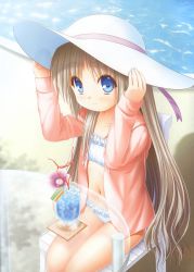  absurdres bikini blue_eyes highres kud_wafter little_busters! loli na-ga noumi_kudryavka official_art swimsuit  rating:Questionable score:18 user:qp123123