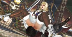  1boy 1girl 3d between_legs blonde_hair boots cunnilingus hair_ornament hetero highres long_hair namco no_panties open_mouth oral pussy pyrrha_alexandra ribbon sitting sitting_on_face sitting_on_person skirt soul_calibur soulcalibur soulcalibur_v spread_legs straddling thighhighs uncensored upskirt  rating:Explicit score:28 user:tzj303